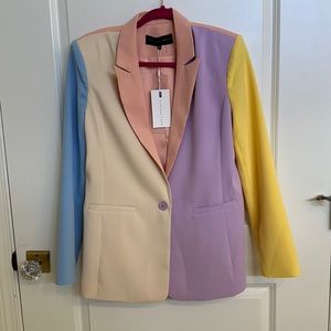 Endless Rose Pastel Colorblock Blazer